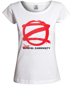 bluzka damska JARY ODDZIAŁ ZAMKNIĘTY - ODDZIAŁ JUŻ ZAMKNIĘTY JEST (biała)