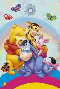 plakat WINNIE THE POOH - RAINBOW HUG
