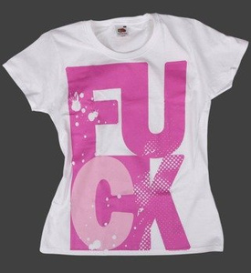 bluzka damska BLACK ICON - FUCK (DICON117 WHITE)