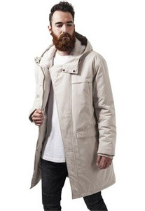kurtka COTTON PEACHED CANVAS PARKA sand