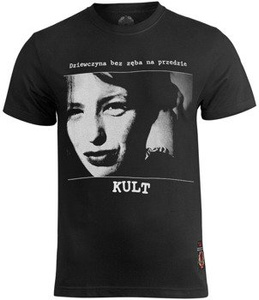 koszulka KULT - DZIEWCZYNA BEZ ZĘBA NA PRZEDZIE czarna