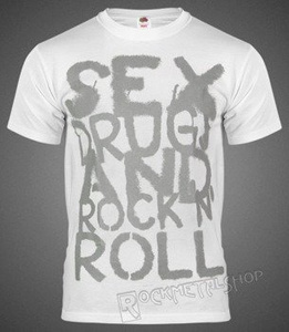 koszulka BLACK ICON - SEX, DRUGS... biała (MICON102 WHITE)