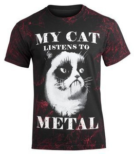 koszulka AMENOMEN - MY CAT LISTENS TO METAL (OMEN077KM ALLPRINT RED)