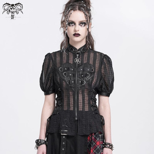 bluzka damska DEVIL FASHION - BLACK GOTHIC PUNK