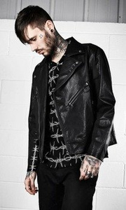 kurtka DISTURBIA - WIRE VEGAN, skóra ekologiczna