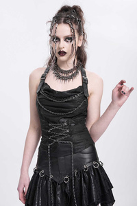 top DEVIL FASHION - BLACK GOTHIC PUNK