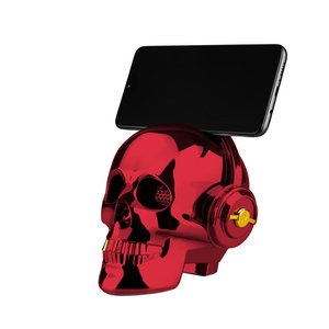 głośnik bezprzewodowy bluetooth - SKULL, red