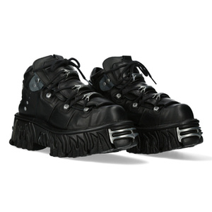 buty NEW ROCK ITALI NEGRO, NOMADA NEGRO, FIRE NEGRO ACERO, puntera, trasera y lateral tower [M-106-S120]