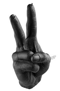 świeca HAND PEACE BLACK MATT