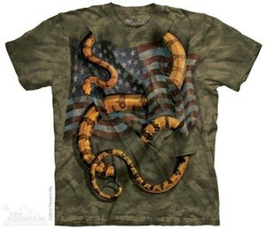 koszulka THE MOUNTAIN - DONT TREAD ON ME , barwiona