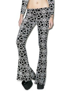 legginsy dzwony KILLSTAR - PENTAGRAM