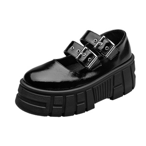półbuty damskie ALTERCORE czarne (SKARDE VEGAN BLACK PATENT)