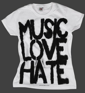 bluzka damska BLACK ICON - MUSIC, LOVE (DICON103 WHITE)