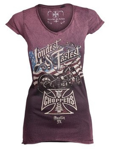 bluzka damska WEST COAST CHOPPERS - LOUDEST AND FASTEST, barwiona