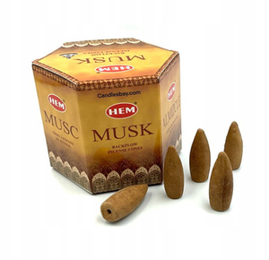 kadzidełka MUSK (PIŻMO), BACKFLOW stożkowe 40 szt