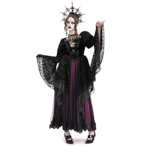 suknia DEVIL FASHION - BLACK AND RED GOTHIC