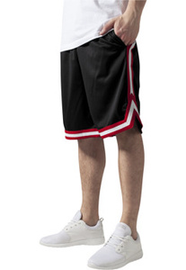 krótkie spodenki STRIPES MESH SHORTS blk/red/wht