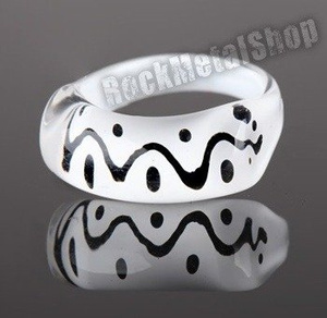 pierścień PATTERN biały