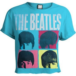 bluzka damska THE BEATLES - HARD DAYS NIGHT, CROP TOP