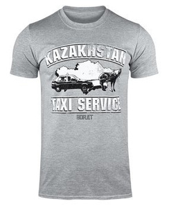 koszulka BORAT - KAZAKHSTAN TAXI SERVICE szara