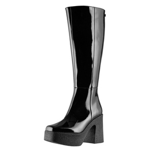 kozaki damskie ALTERCORE czarne (CLARISSA VEGAN BLACK PATENT)