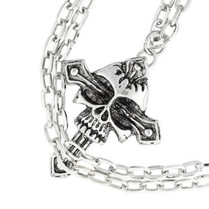 wisior + łańcuch CROSS & SKULL