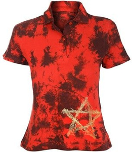bluzka polo barwiona RED MIX - PENTAGRAM