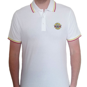 koszulka polo GUNS N' ROSES - CLASSIC LOGO WHITE