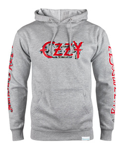 bluza OZZY OSBOURNE - BLIZZARD OF OZZ, kangurka z kapturem szara