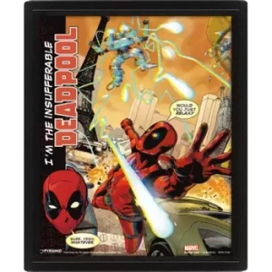 obraz w ramie 3D DEADPOOL - ATTACK