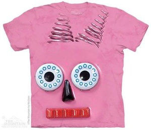 koszulka THE MOUNTAIN - PINK ROBOT, barwiona