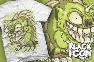 koszulka BLACK ICON - MONSTGREEN (MICON085 WHITE)