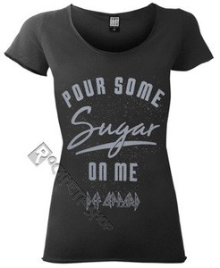 bluzka damska DEF LEPPARD - POUR SOME SUGAR ON ME ciemnoszara