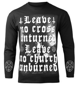 longsleeve AMENOMEN - LEAVE NO CROSS UNTURNED, LEAVE NO CHURCH UNBURNED (OMEN119LO)