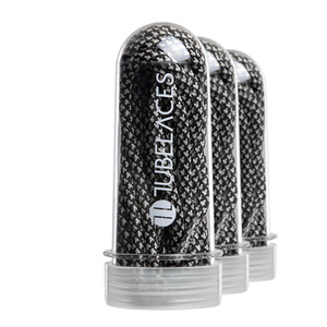 sznurowadła TUBELACES - BLACK/WHITE (150 cm)