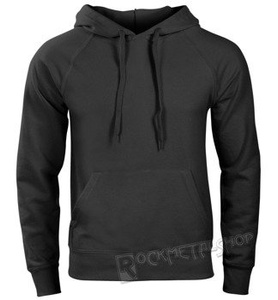 bluza FRUIT OF THE LOOM - BLACK bez nadruku, kangurka z kapturem