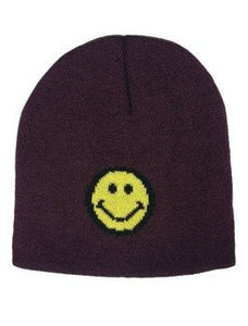 czapka zimowa MASTERDIS - SMILEY JACQUARD KNIT burgundy