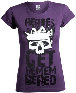 bluzka damska HEROES GET REMEMBERED fioletowa