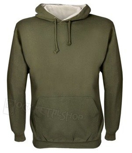 bluza KHAKI bez nadruku, kangurka z kapturem
