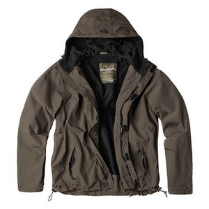 kurtka WINDBREAKER ZIPPER BROWN, wiatrówka