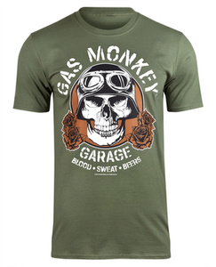 koszulka GAS MONKEY GARAGE - SKULL oliwkowa