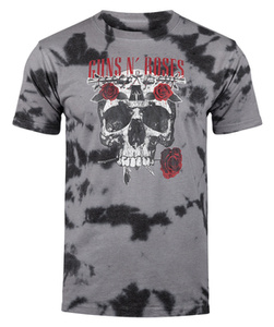 koszulka GUNS N' ROSES - FLOWER SKULL, barwiona