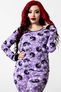 bluzka piżamowa KILLSTAR - PURR OFF