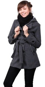 kurtka damska z kapturem (GREY)