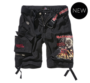 spodnie bojówki krótkie IRON MAIDEN SAVAGE SHORTS - THE NUMBER OF THE BEAST black