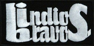 naszywka INDIOS BRAVOS - BIAŁE LOGO mała