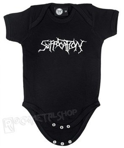 body dziecięce  SUFFOCATION - LOGO  black / white