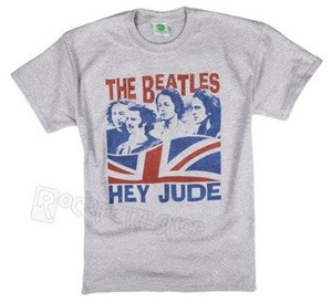 koszulka THE BEATLES - WINDSWEPT / HEY JUDE szary melanż