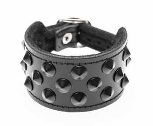 pieszczocha 3-rzędowa naprzemienna z ćwiekami CONE STUD black