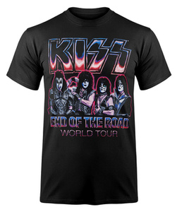 koszulka KISS - END OF THE ROAD TOUR 2023, BURNING CHROME, koncertowa